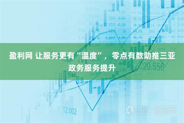 盈利网 让服务更有“温度”，零点有数助推三亚政务服务提升