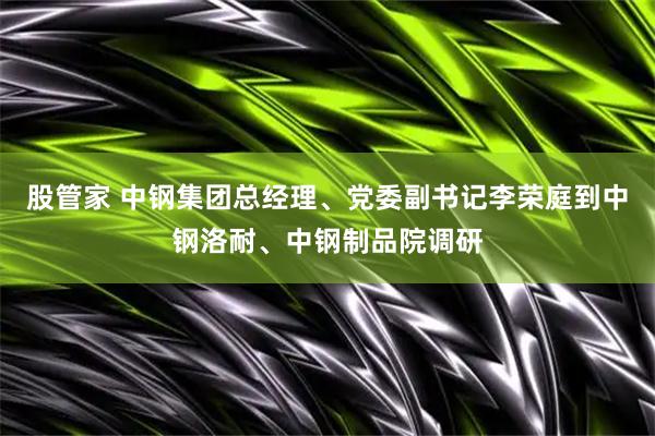 股管家 中钢集团总经理、党委副书记李荣庭到中钢洛耐、中钢制品院调研